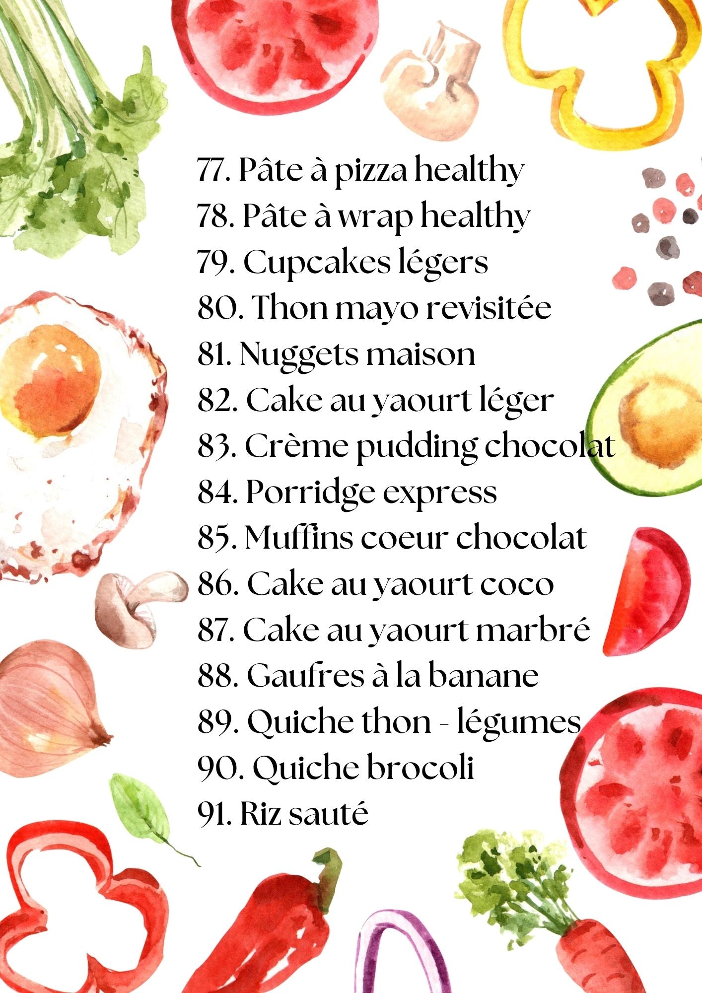 Ebook : Recueil de recettes